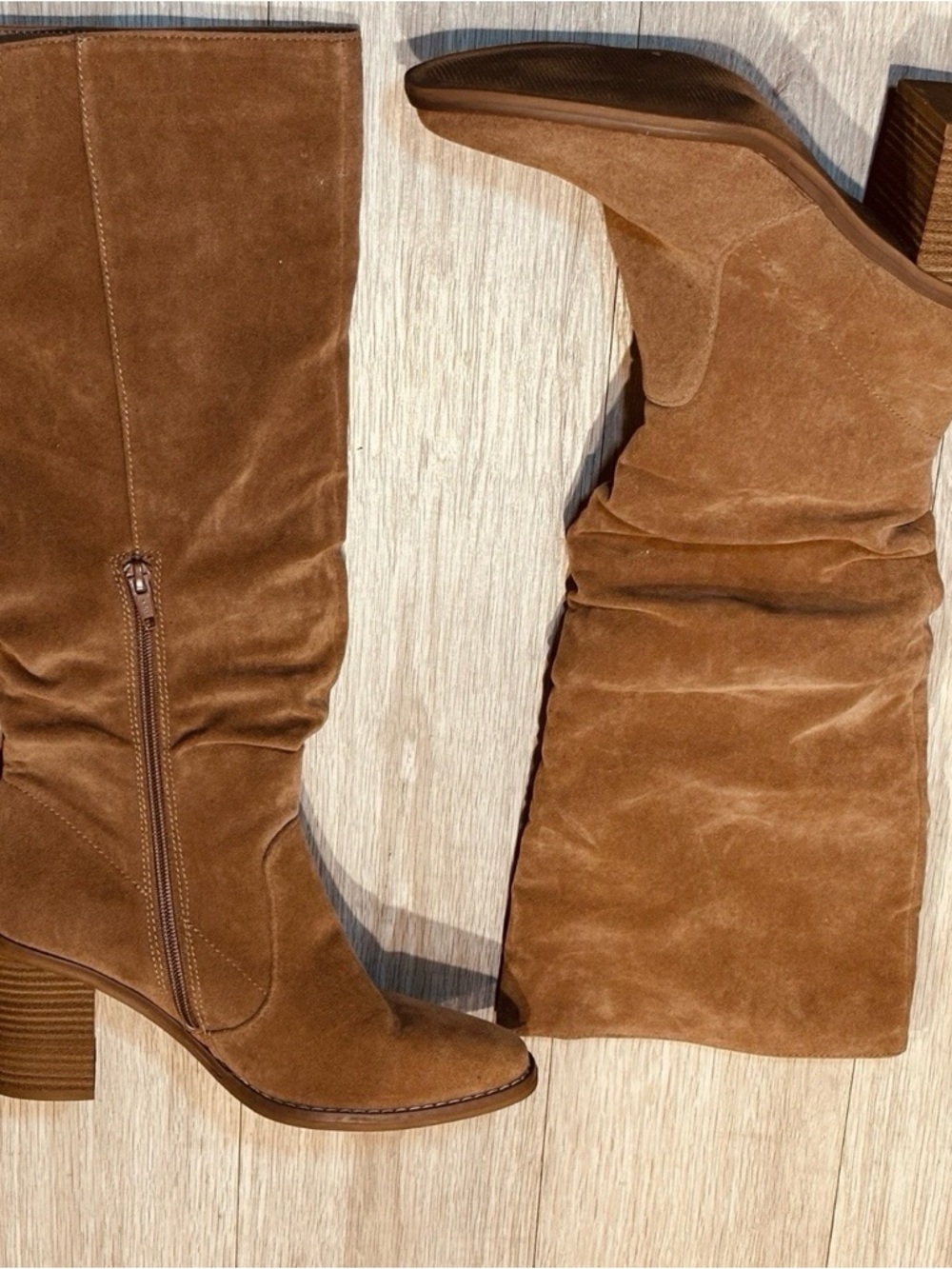 Target Chestnut Suede Over-the-Knee Slouch Boots Rodeo Cowboy Festival Western